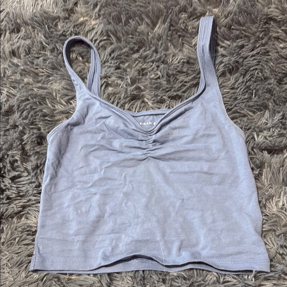 American Eagle Outfitters Blue Crop Top